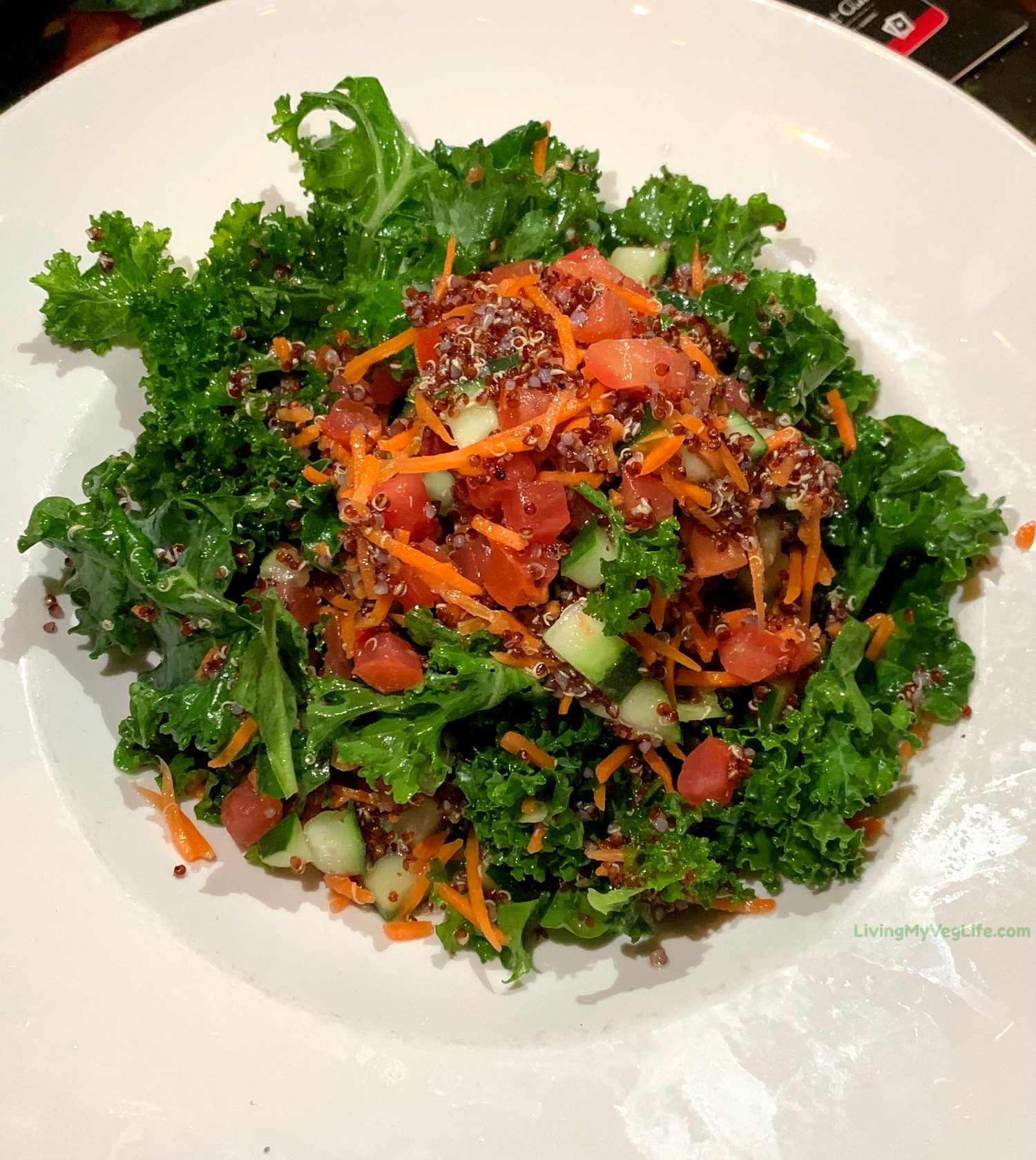 Rainforest Cafe Kale and Red Quinoa salad
