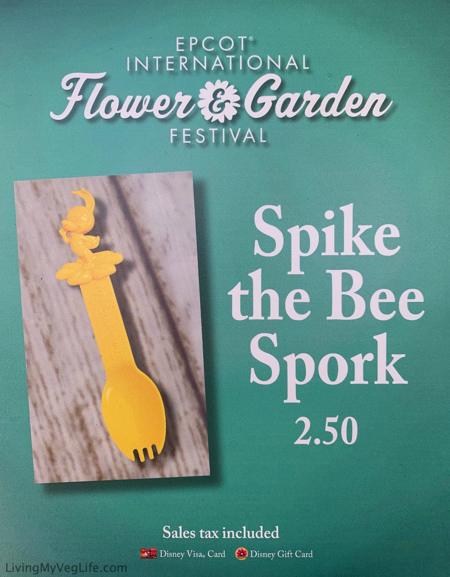 spike the bee reusable spork at Epcot
