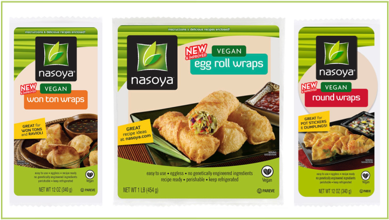 Nasoya Vegan Egg Roll Wraps and Vegan Wonton Wraps