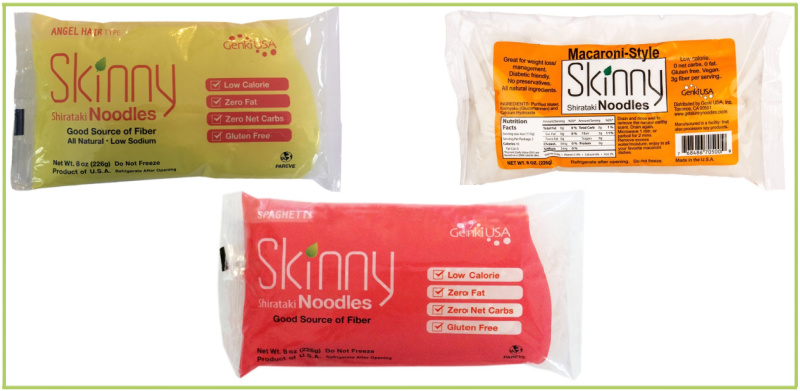 Skinny shirataki noodles