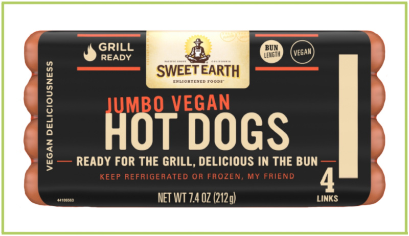 Sweet Earth Jumbo vegan Hot Dogs