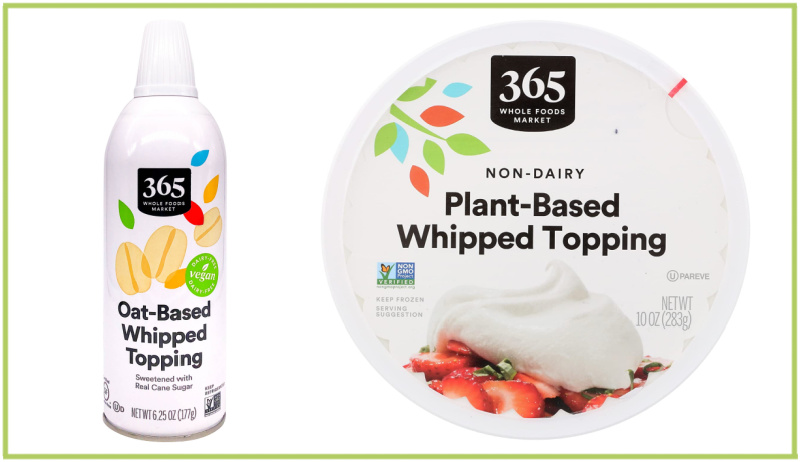 365 Whole Foods Market plant based whipped topping