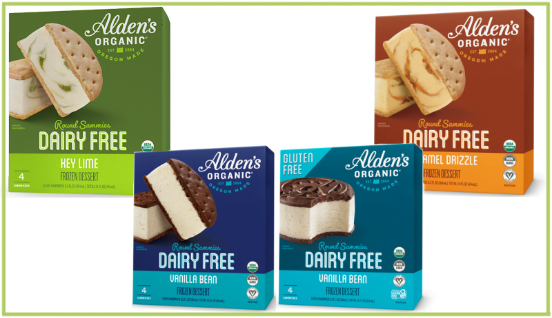 Alden's organic vegan ice cream sandwiches